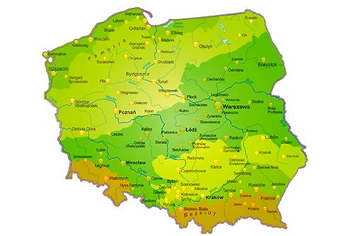 Pasy krain geograficznych w Polsce