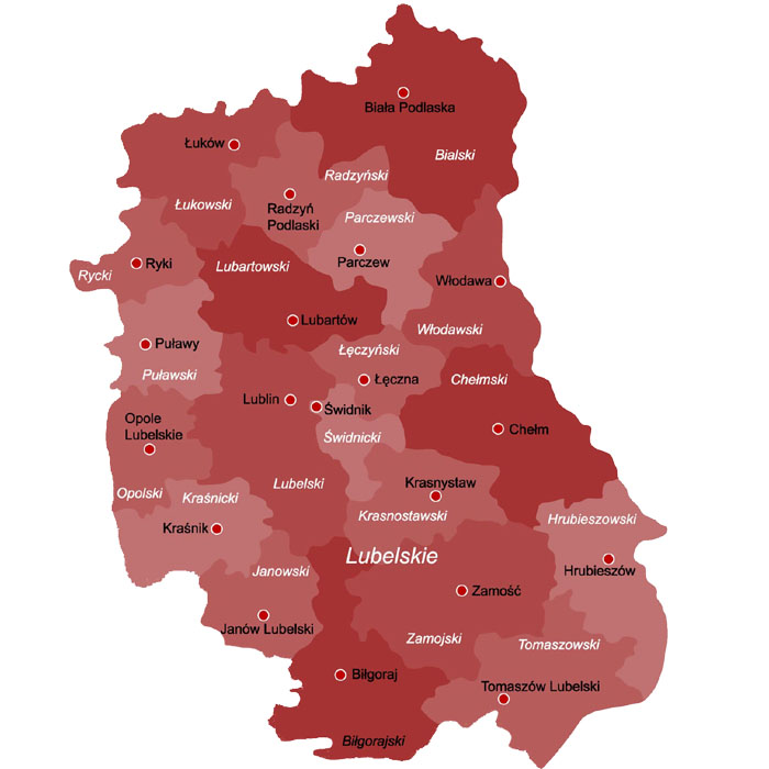 Powiaty w Województwie Lubelskim
